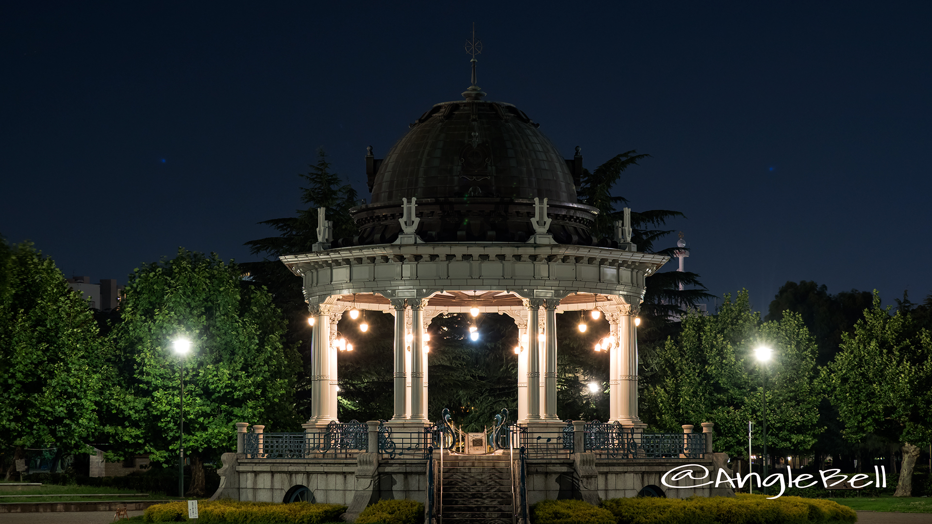 夜景 鶴舞公園奏楽堂