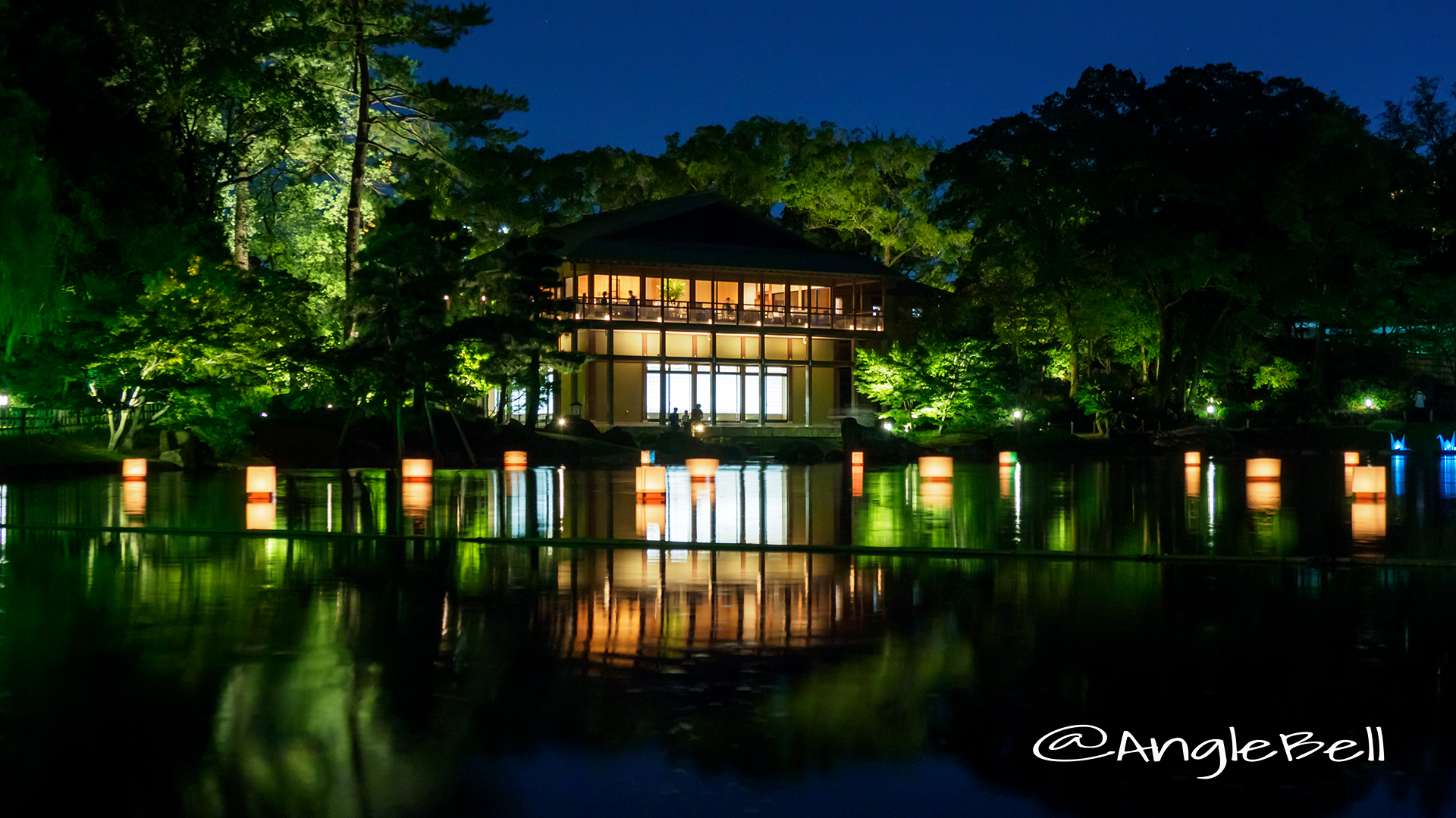 夕べを涼む 徳川園 夜会観仙楼と浮灯籠 2017