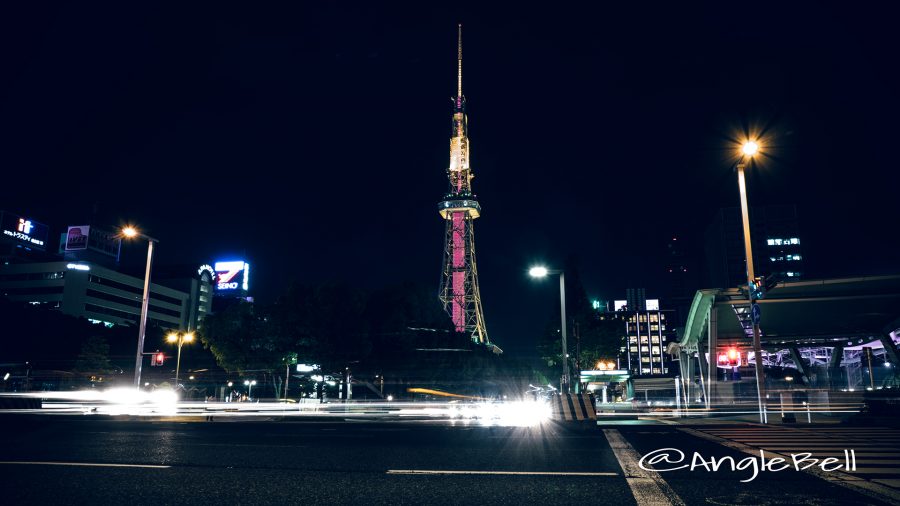 錦通から見る名古屋テレビ塔 世界赤十字デー