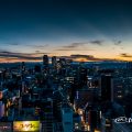 名古屋駅方面の山岳に広がる雲海の景観