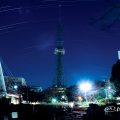 星の流れと名古屋テレビ塔 Dec 14, 2016