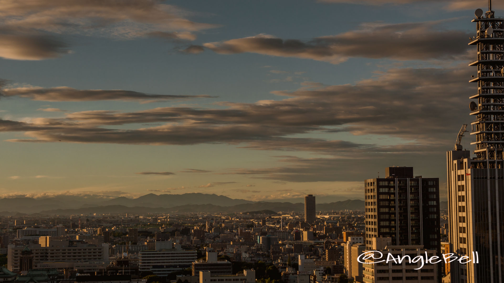 名古屋テレビ塔 展望台から見た北側 夕景