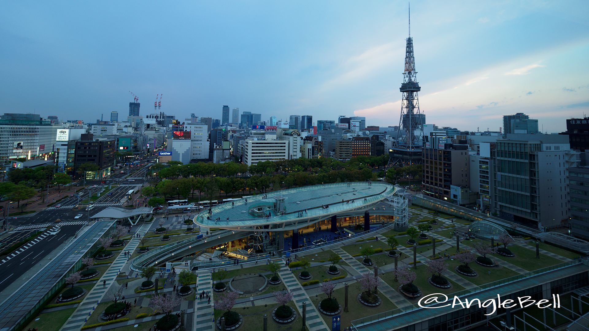 愛知芸術文化センター 11F展望回廊から見る名古屋市景観