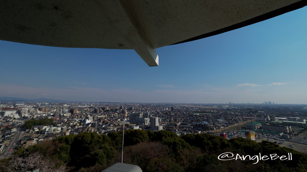小牧山城から見た名古屋市方面の展望