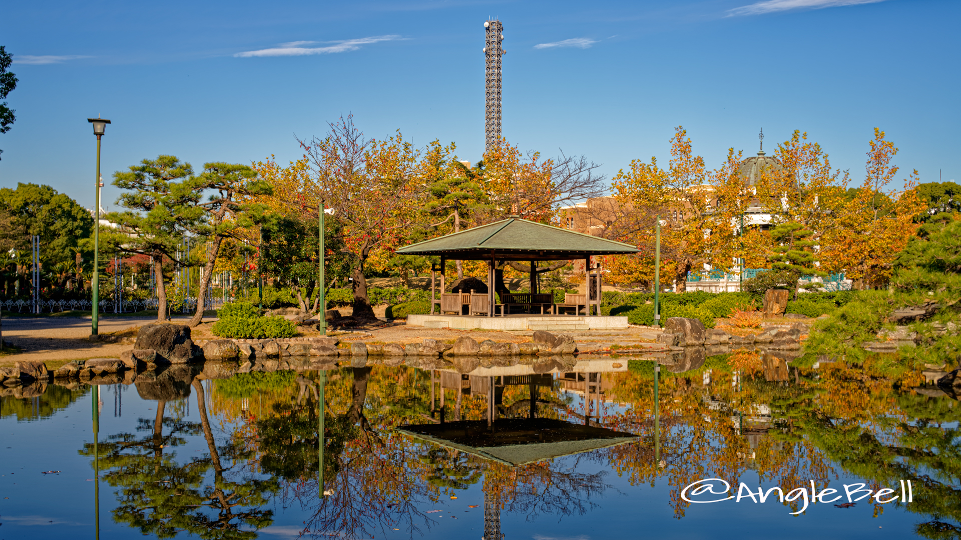 鶴舞公園 四阿 春日亭 2019秋