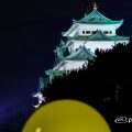 夜景 名古屋城と呼応する球体