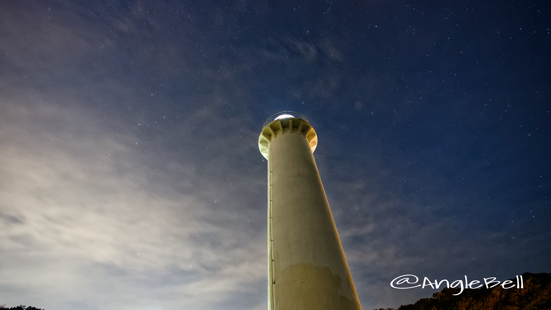 野間灯台 山側の夜景 Nov 08, 2018