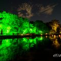 名古屋 徳川園 龍仙湖と太鼓橋 夜会ライトアップ