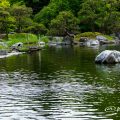 白鳥庭園 分流の景(木曽三川) と一艘の田舟