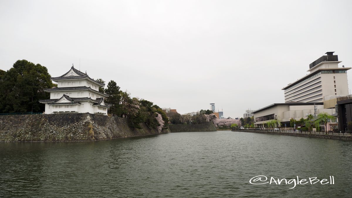 西北隅櫓と城西(西之丸)の外堀