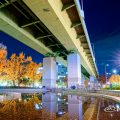 夜景 若宮大通 水の広場 東側 (若宮大通公園)