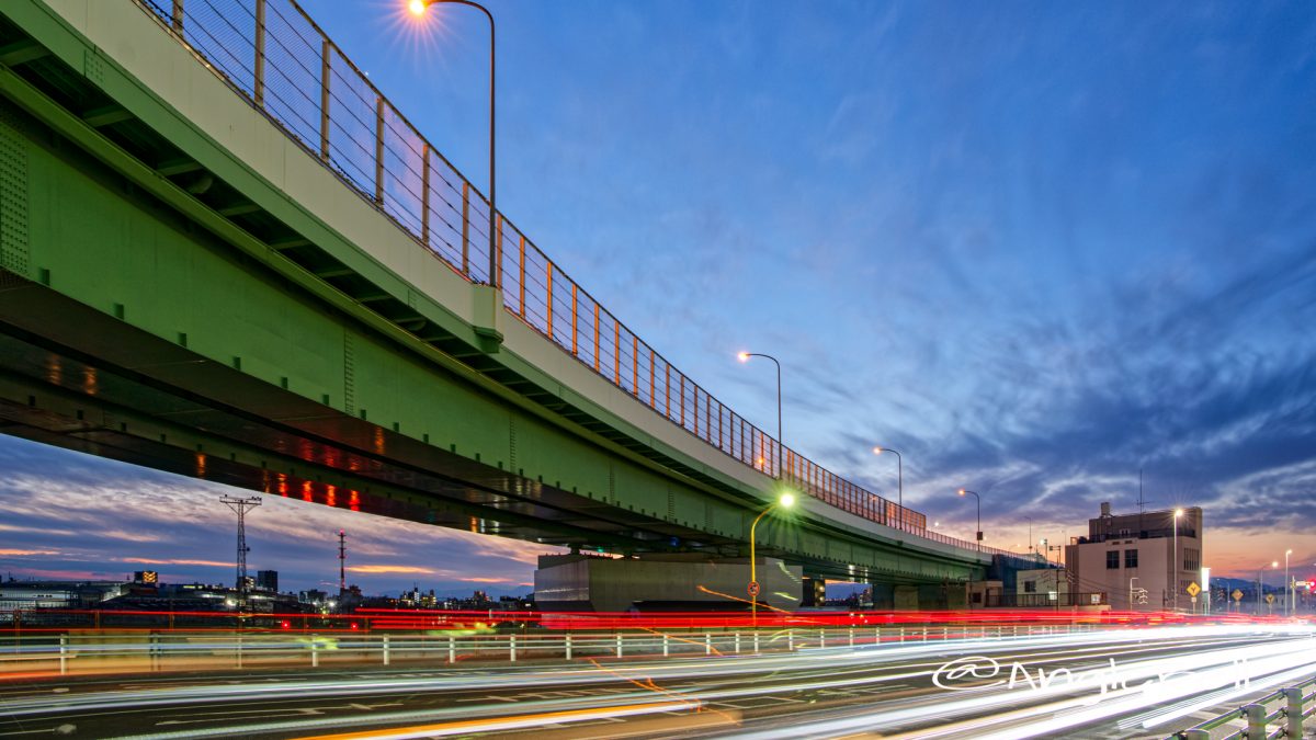 黄金跨線橋から見る夕景 February 2020