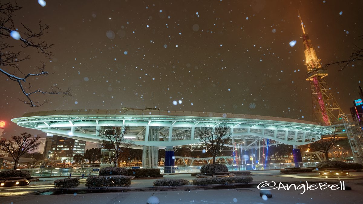 雪景 オアシス21 緑の大地(東側)の風景 January 2018