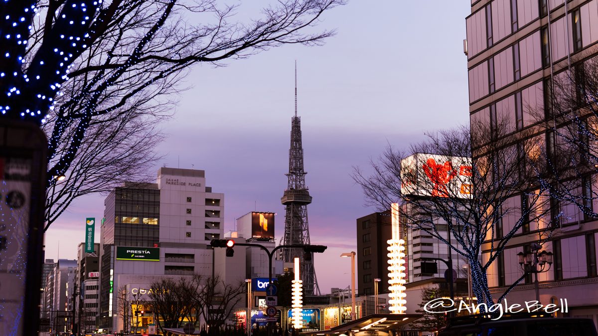 夕景 大津通から見る名古屋テレビ塔 February 23, 2019