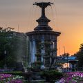 鶴舞公園 噴水塔 (花景)