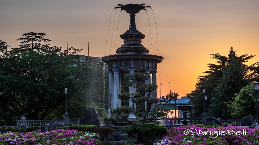 鶴舞公園 噴水塔 (花景)